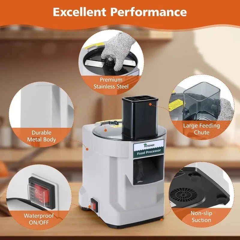 Hachoir à légumes électrique 5 en 1, hachoir multifonctionnel, coupe - légumes, trancheuse, machine à découper, coupe automatique - Cuisine élégante