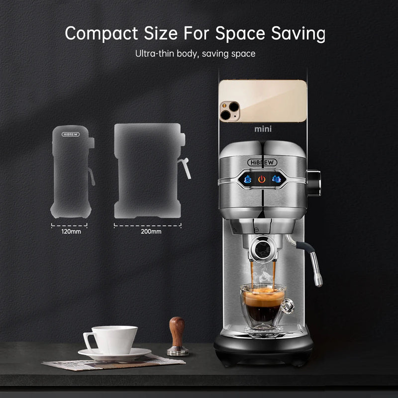 Hiinvasif W Cafetière, Inox Semi-existent, Dosette ESE Super Mince, Expresso en Poudre, Machine à Cappuccino, Eau Chaude, H11, 20 Bar - Cuisine élégante
