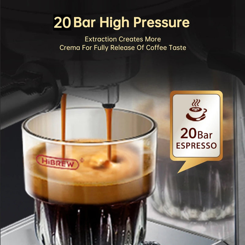 Hiinvasif W Cafetière, Inox Semi-existent, Dosette ESE Super Mince, Expresso en Poudre, Machine à Cappuccino, Eau Chaude, H11, 20 Bar - Cuisine élégante