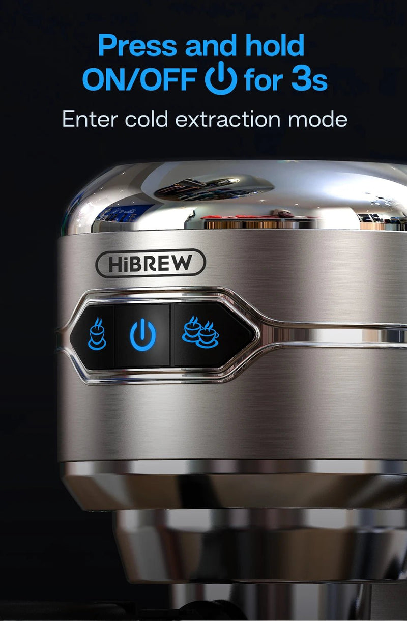 Hiinvasif W Cafetière, Inox Semi-existent, Dosette ESE Super Mince, Expresso en Poudre, Machine à Cappuccino, Eau Chaude, H11, 20 Bar - Cuisine élégante