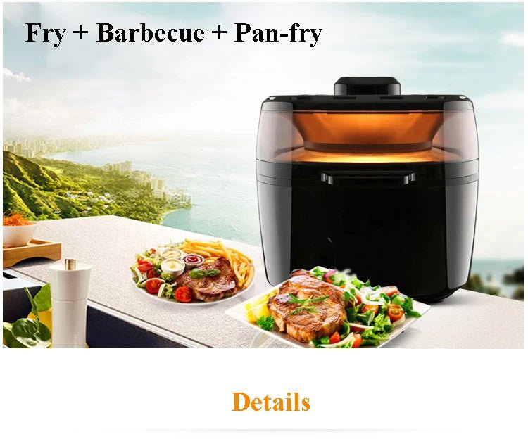 Household Air Fryer Smart Home Kitchen Smokeless Frying Machine Air Oven Electric Fryer Fries Machine - Cuisine élégante