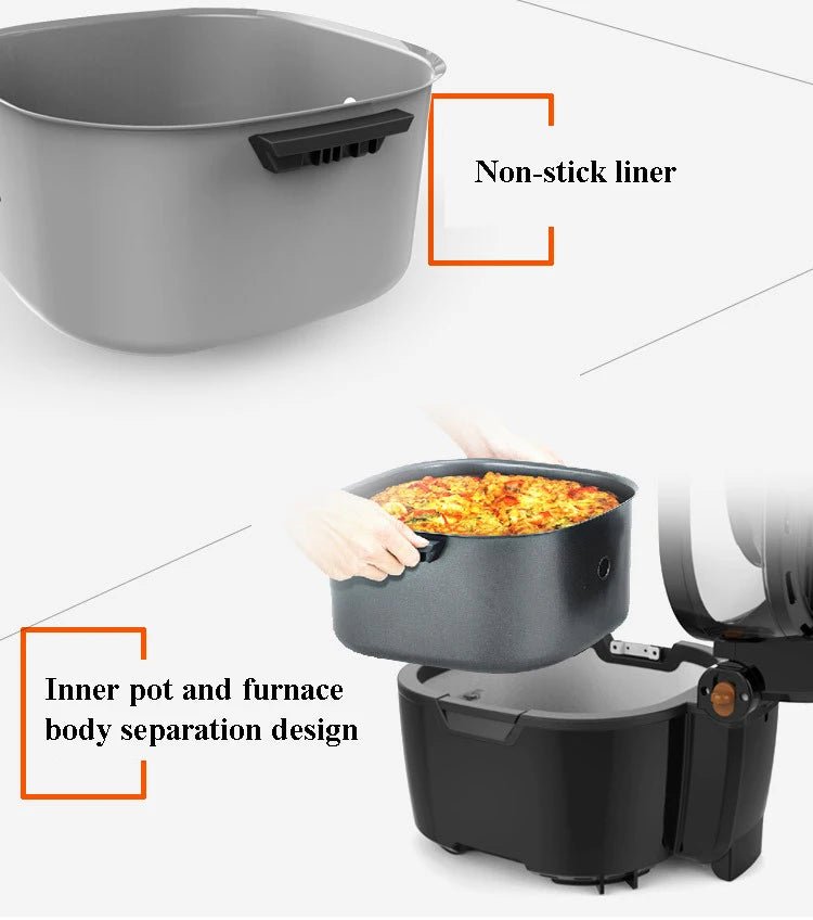 Household Air Fryer Smart Home Kitchen Smokeless Frying Machine Air Oven Electric Fryer Fries Machine - Cuisine élégante