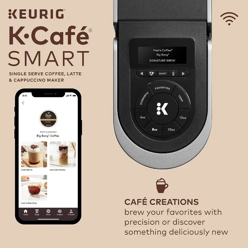 Keurig K - 73SMART - Machine à café, latte et cappuccino noir, dosette à service unique, tasse K - Cuisine élégante