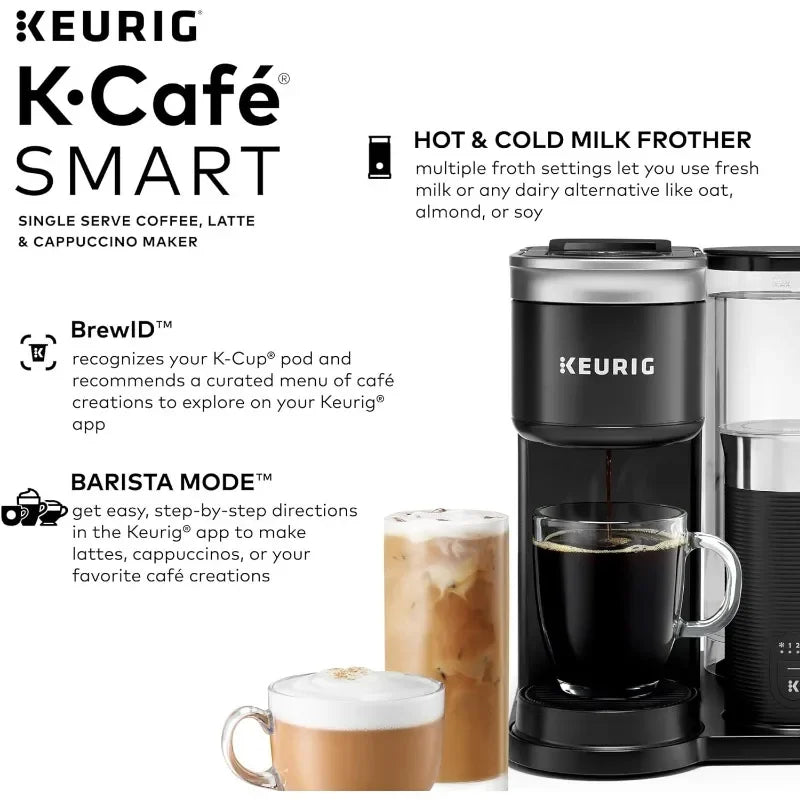 Keurig K - 73SMART - Machine à café, latte et cappuccino noir, dosette à service unique, tasse K - Cuisine élégante