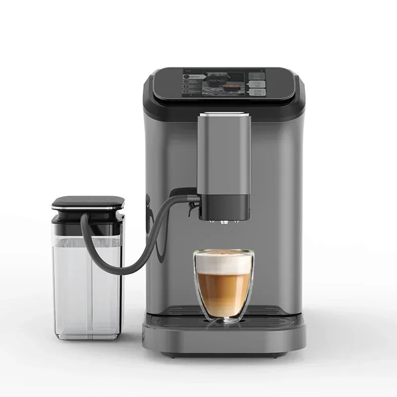 Machine à café entièrement automatique avec lait, cafetière expresso intelligente, Wi - Fi, Tuyas, Bean To Cup, Cappuccino - Cuisine élégante