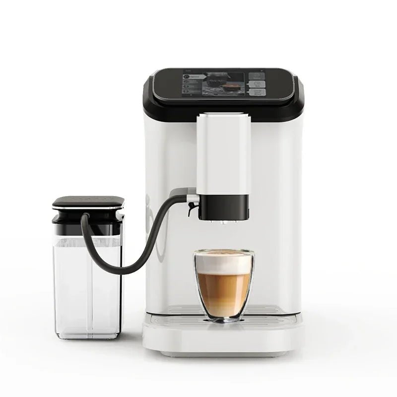 Machine à café entièrement automatique avec lait, cafetière expresso intelligente, Wi - Fi, Tuyas, Bean To Cup, Cappuccino - Cuisine élégante