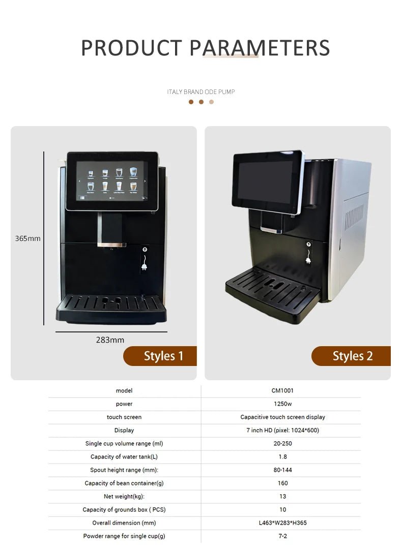 Machine à café professionnelle intelligente automatique, Cappuccino, Latte Smile, Espresso automatique avec système IOT - Cuisine élégante