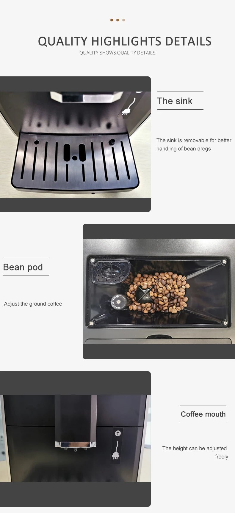 Machine à café professionnelle intelligente automatique, Cappuccino, Latte Smile, Espresso automatique avec système IOT - Cuisine élégante