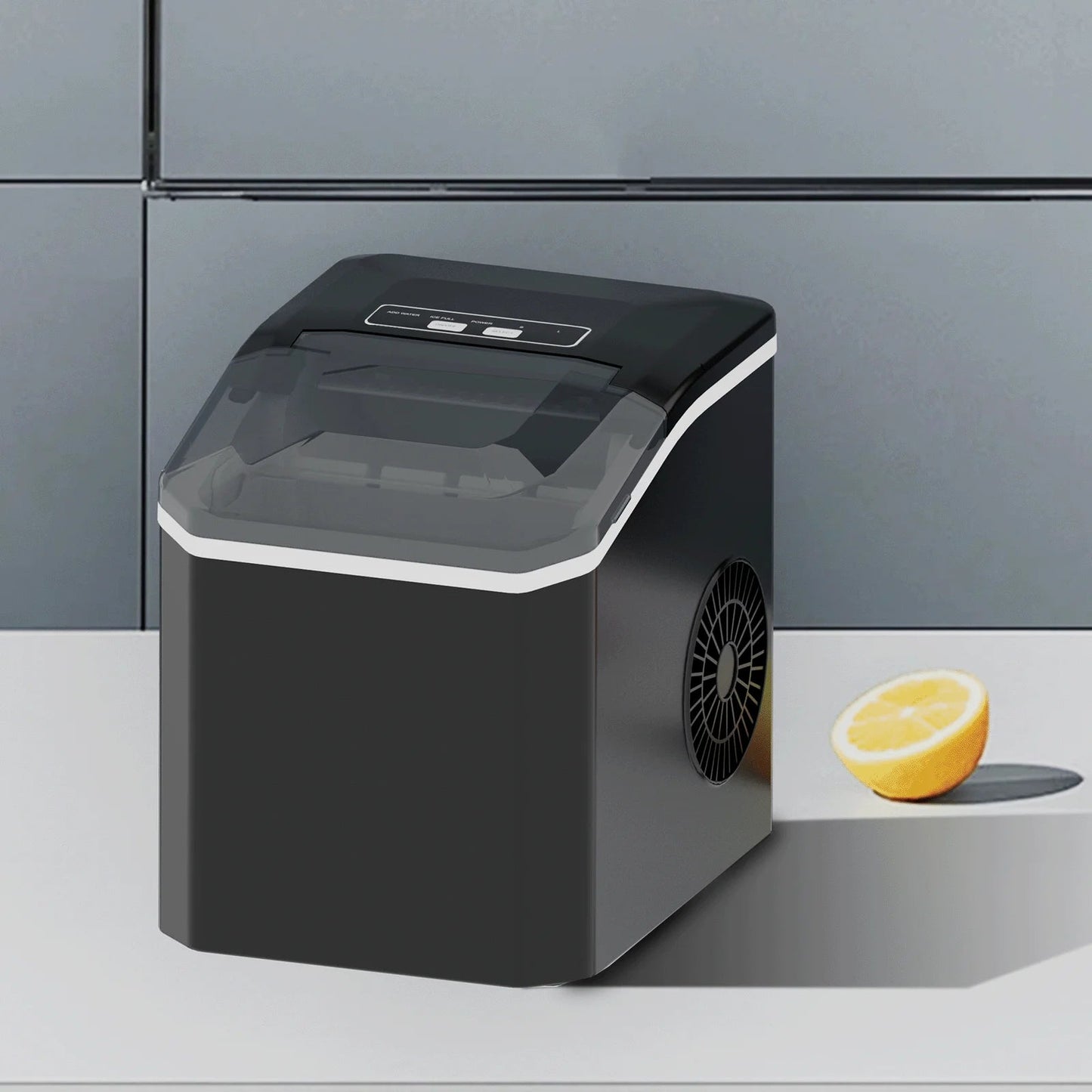 Machine à glaçons automatique – Production de 12 à 15 kg par jour – Mini machine compacte pour dortoir ou maison – Glaçons ronds type "balle" - Cuisine élégante