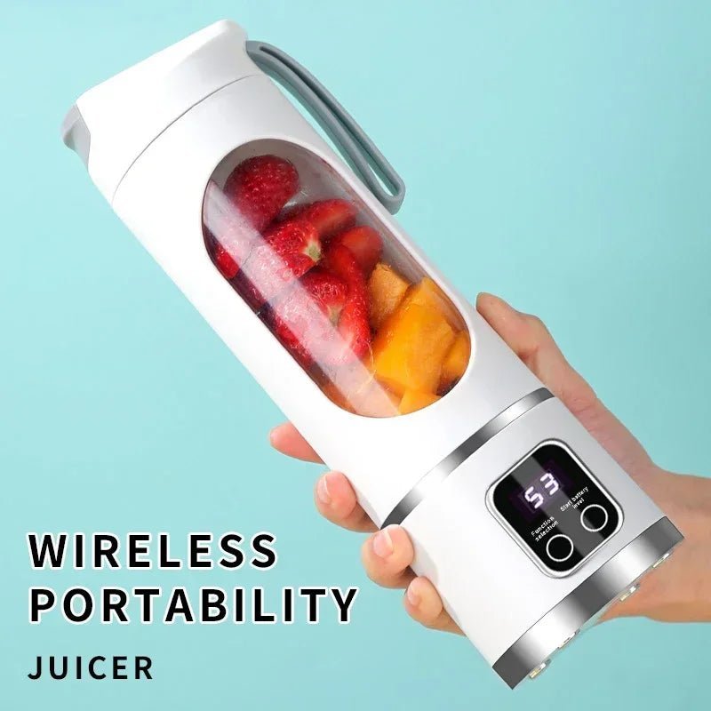 Machine à jus de fruits portable avec affichage numérique, Ju479, 8 lames, grande capacité, aste par USB, maison, 450ml - Cuisine élégante