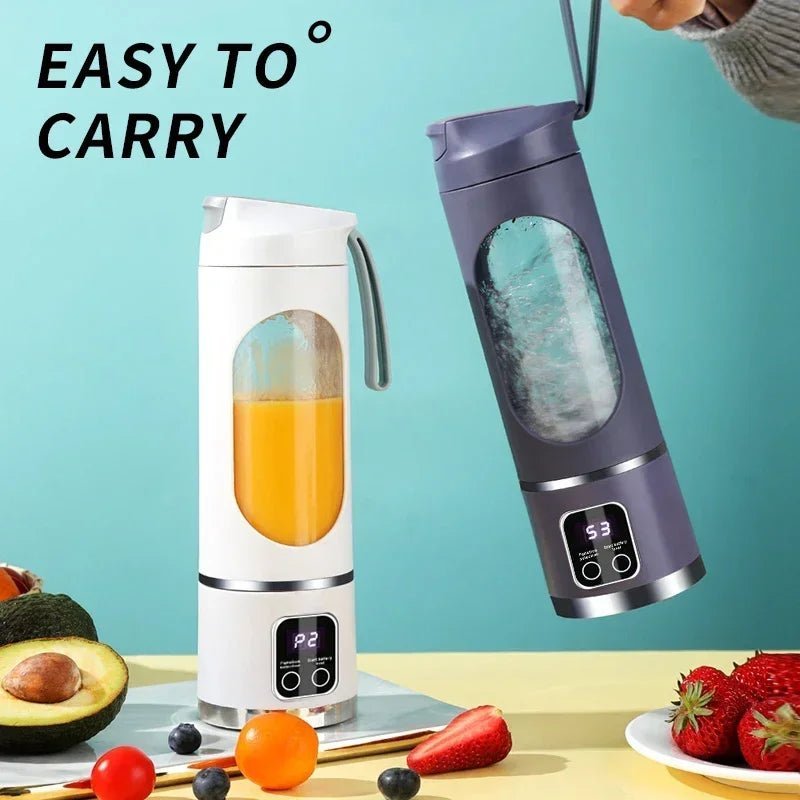 Machine à jus de fruits portable avec affichage numérique, Ju479, 8 lames, grande capacité, aste par USB, maison, 450ml - Cuisine élégante