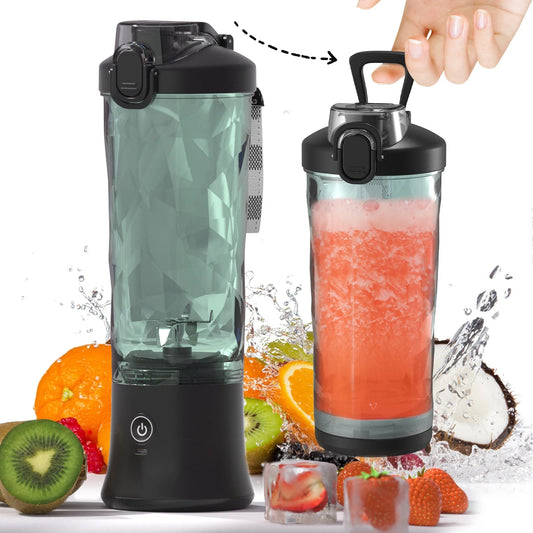 Mélangeur électrique portable, mini mélangeur multifonction, jus de fruits, SmUnvétérans wn ie, aste par USB, Ju479, 600ml, 4000mAh - Cuisine élégante