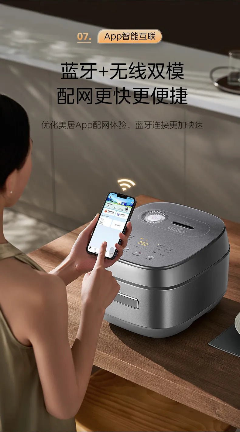 Midea-Cuiseur à Riz Électromagnétique à Double Couche, Cuisson Rapide, Intelligent, Usage Domestique, 4L IH, 220V - Cuisine élégante