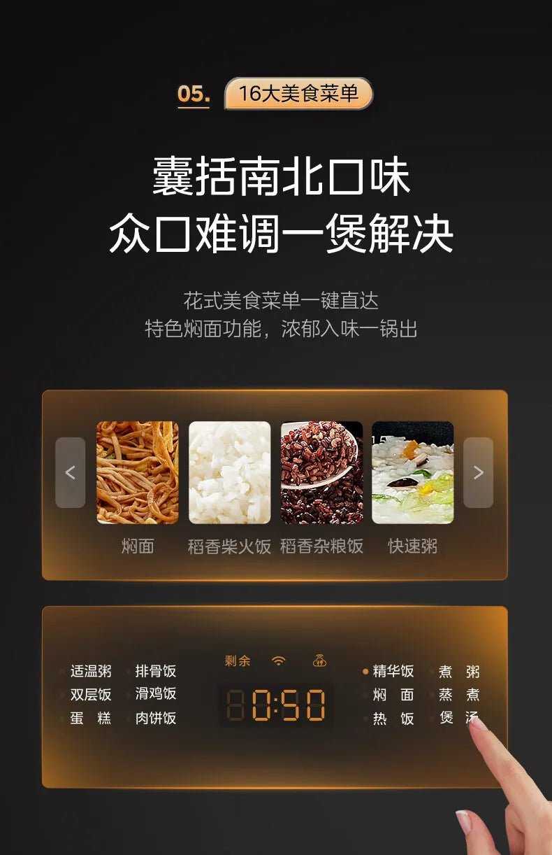 Midea-Cuiseur à Riz Électromagnétique à Double Couche, Cuisson Rapide, Intelligent, Usage Domestique, 4L IH, 220V - Cuisine élégante