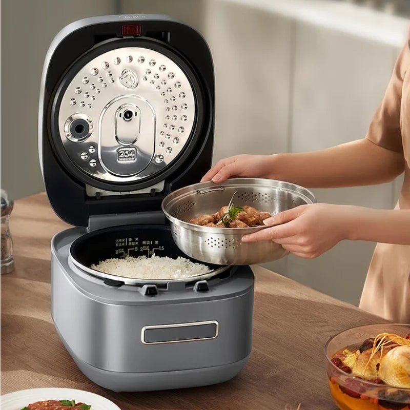 Midea-Cuiseur à Riz Électromagnétique à Double Couche, Cuisson Rapide, Intelligent, Usage Domestique, 4L IH, 220V - Cuisine élégante