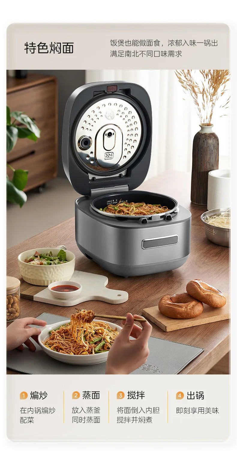 Midea-Cuiseur à Riz Électromagnétique à Double Couche, Cuisson Rapide, Intelligent, Usage Domestique, 4L IH, 220V - Cuisine élégante