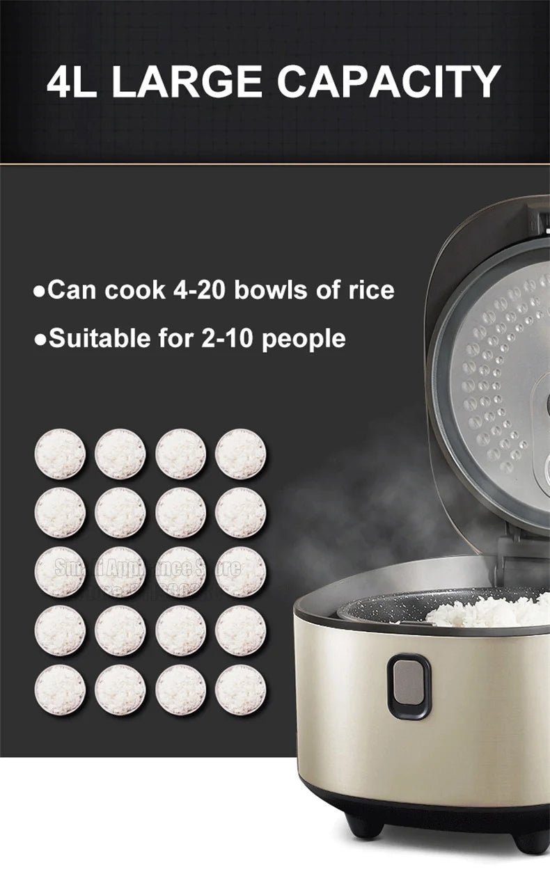 Midea – cuiseur à riz intelligent, contrôle par application Mobile, capacité de 4l, multifonctionnel, 220V, appareils de cuisine pour 2 à 10 personnes - Cuisine élégante