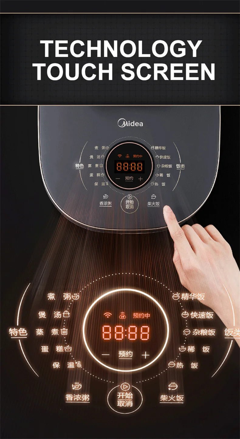 Midea – cuiseur à riz intelligent, contrôle par application Mobile, capacité de 4l, multifonctionnel, 220V, appareils de cuisine pour 2 à 10 personnes - Cuisine élégante