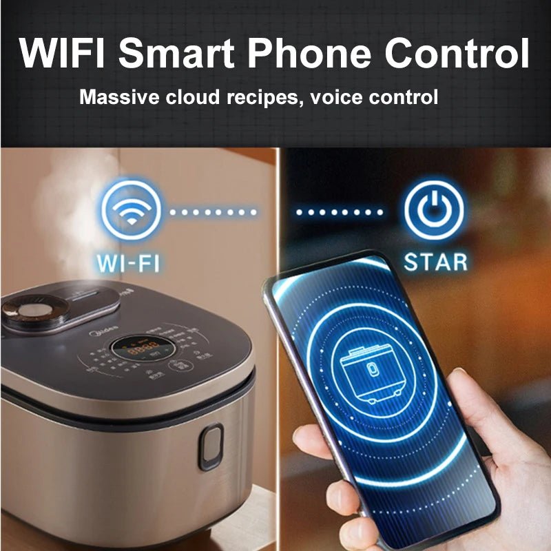 Midea – cuiseur à riz intelligent, contrôle par application Mobile, capacité de 4l, multifonctionnel, 220V, appareils de cuisine pour 2 à 10 personnes - Cuisine élégante