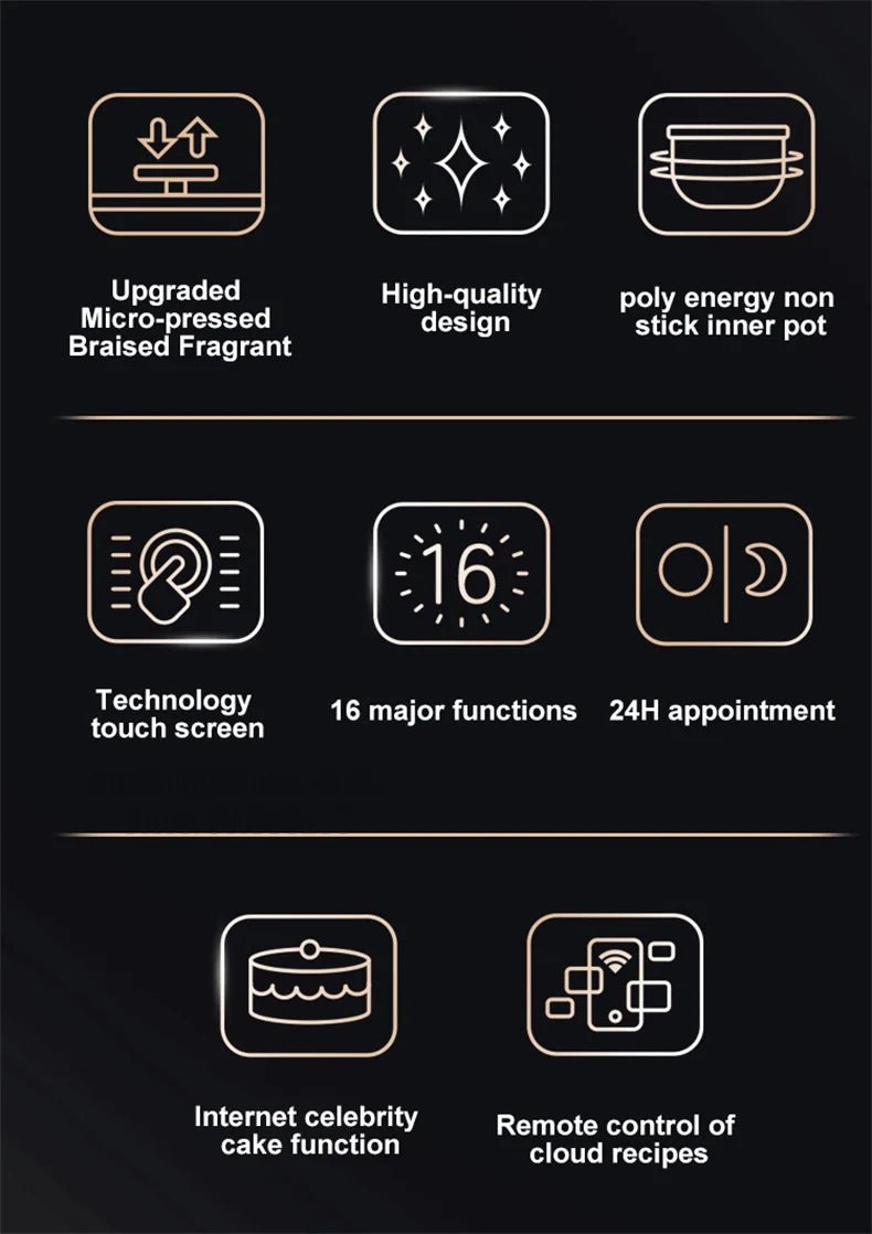 Midea – cuiseur à riz intelligent, contrôle par application Mobile, capacité de 4l, multifonctionnel, 220V, appareils de cuisine pour 2 à 10 personnes - Cuisine élégante