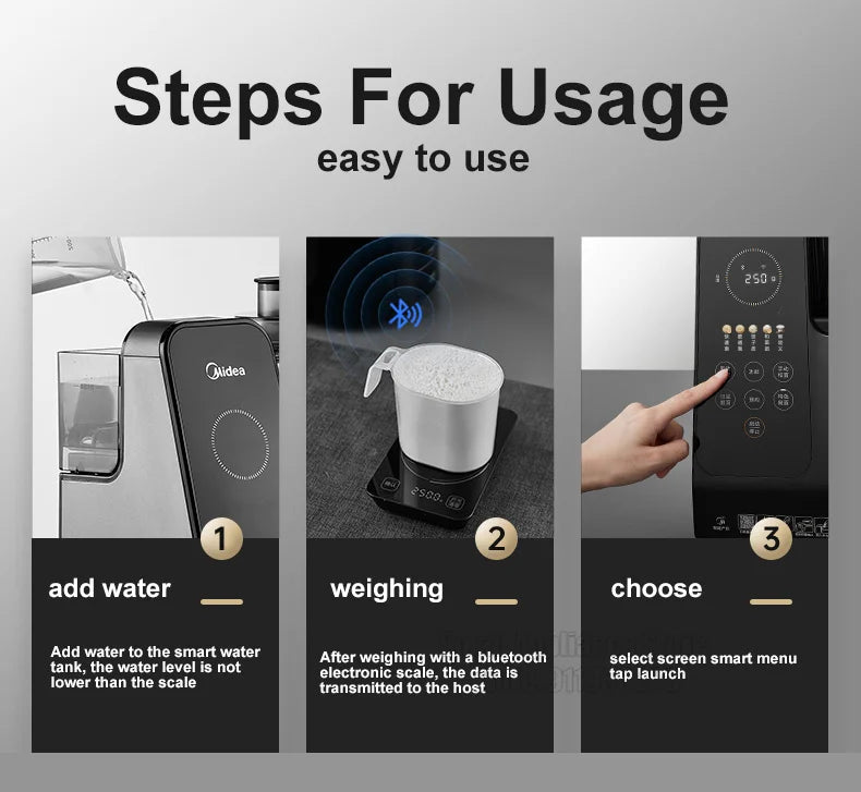 Midea-Machine à rélules électrique, appareils de cuisine intelligents pour la maison, téléphone portable, contrôle automatique, rendez-vous 12h - Cuisine élégante