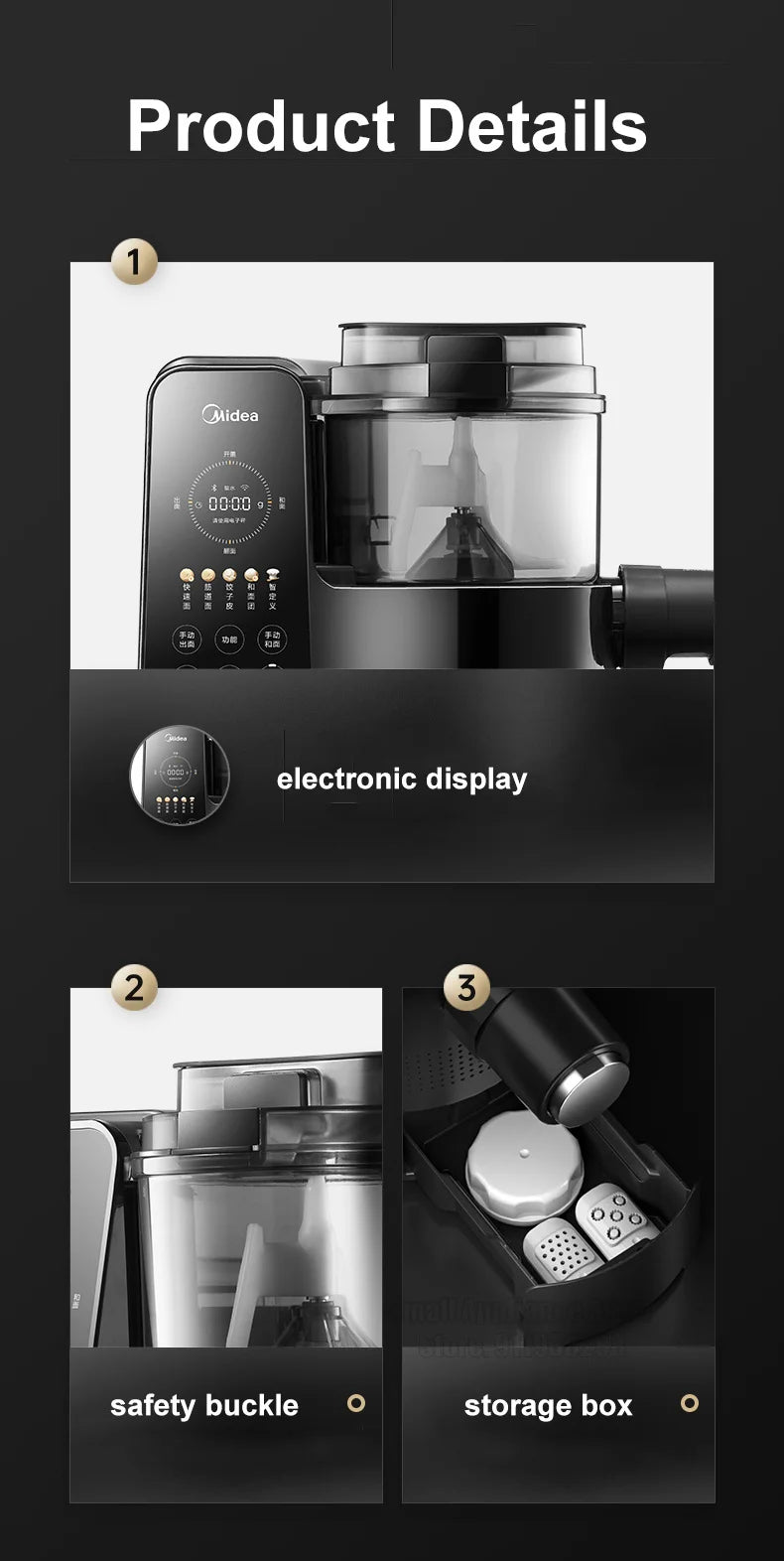 Midea-Machine à rélules électrique, appareils de cuisine intelligents pour la maison, téléphone portable, contrôle automatique, rendez-vous 12h - Cuisine élégante