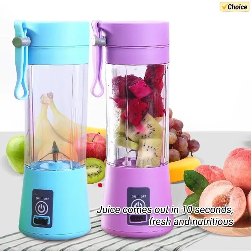 Mini mélangeur Portable pour Shakes et Smoothies, Rechargeable par USB, presse - agrumes de voyage, tasse de jus de fruits à main, 380ML - Cuisine élégante
