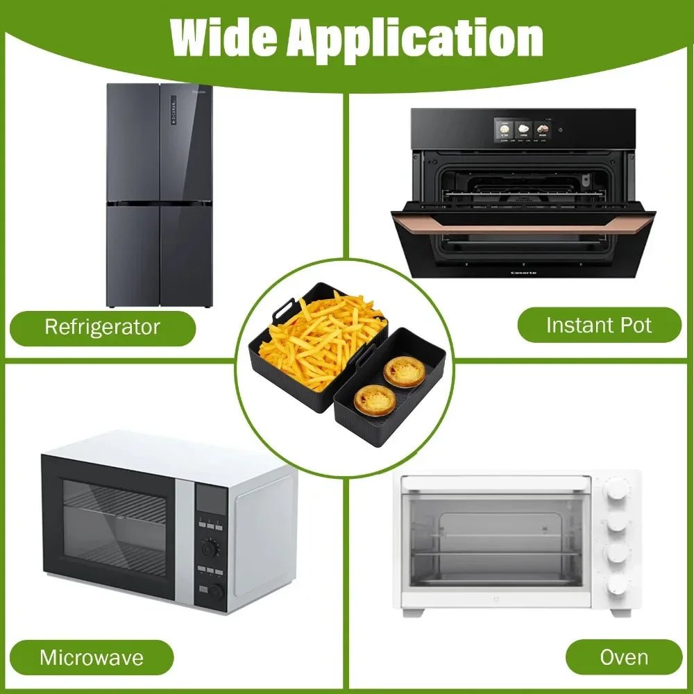 Moule en silicone pour plateau de friteuse à air pour Tefal Ey 901840 Panier de revêtement de friteuse à Air, plateau de cuisson de four réutilisable, poêle antiadhésive pour gril à Pizza - Cuisine élégante