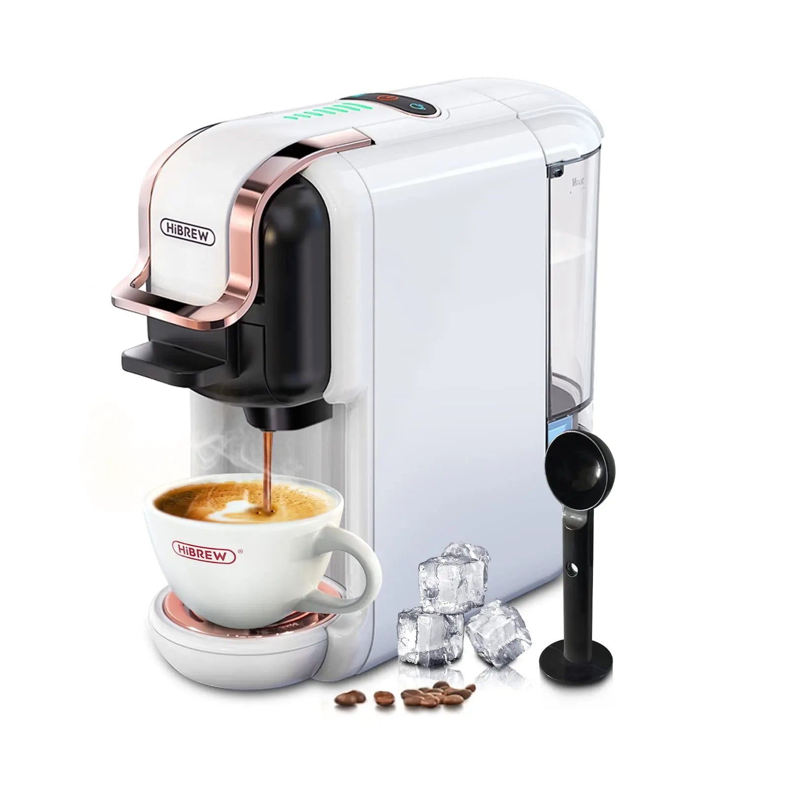 Nespresso Capsules express Portable HiBREW H2B 5 en 1 cafetière multicapsule pression 19 bars réservoir 600ML compatible avec DG/Nes/K-Cup/ESE/café moulu arrêt automatique cafetière super automatique - Cuisine élégante