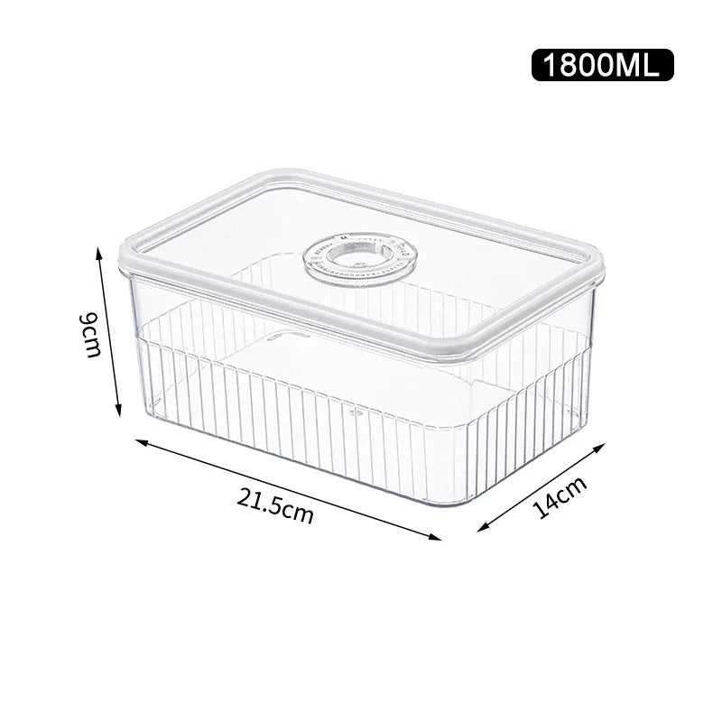 Organisateur de réfrigérateur Transparent, conteneurs de stockage des aliments, paniers de fruits et légumes frais, boîte de rangement de réfrigérateur, organisateur de cuisine - Cuisine élégante
