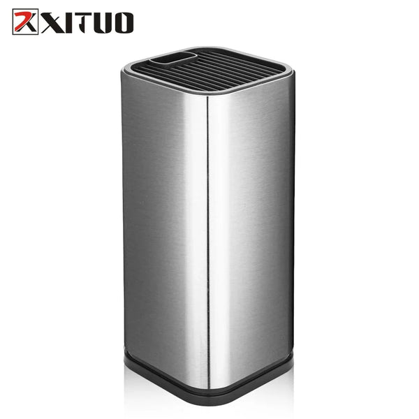Porte - couteau de 8 pouces en acier inoxydable, ensemble de couteaux de cuisine multiples, ciseaux, ustensiles de cuisine, organisateur de couteaux, outils de bloc de support - Cuisine élégante