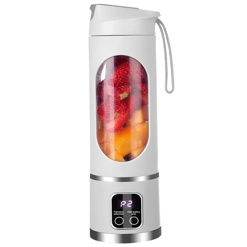 Presse - agrumes électrique Portable de 450ml, Mini presse - agrumes de voyage USB, mélangeur de Smoothie, extracteur de jus frais à 12 lames - Cuisine élégante