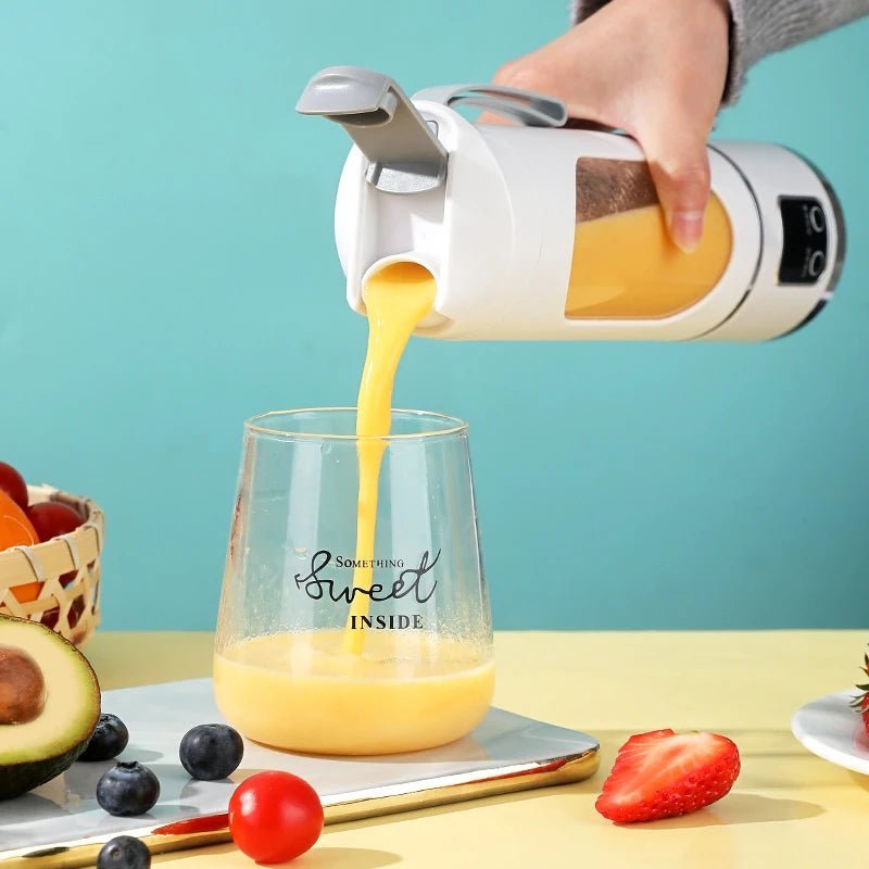 Presse - agrumes électrique Portable de 450ml, Mini presse - agrumes de voyage USB, mélangeur de Smoothie, extracteur de jus frais à 12 lames - Cuisine élégante