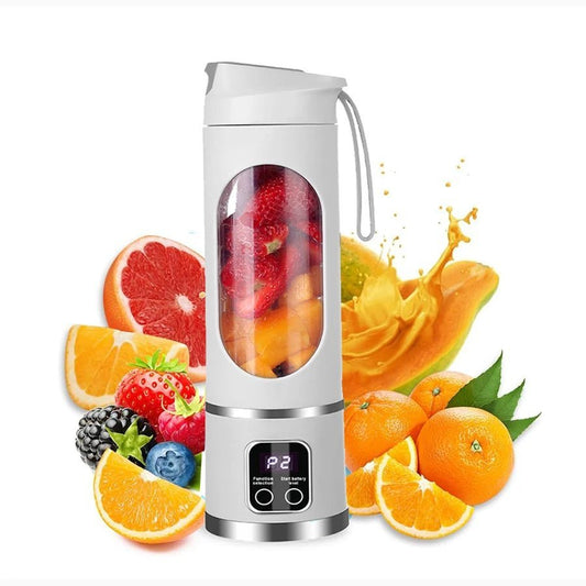 Presse - agrumes électrique Portable de 450ml, Mini presse - agrumes de voyage USB, mélangeur de Smoothie, extracteur de jus frais à 12 lames - Cuisine élégante