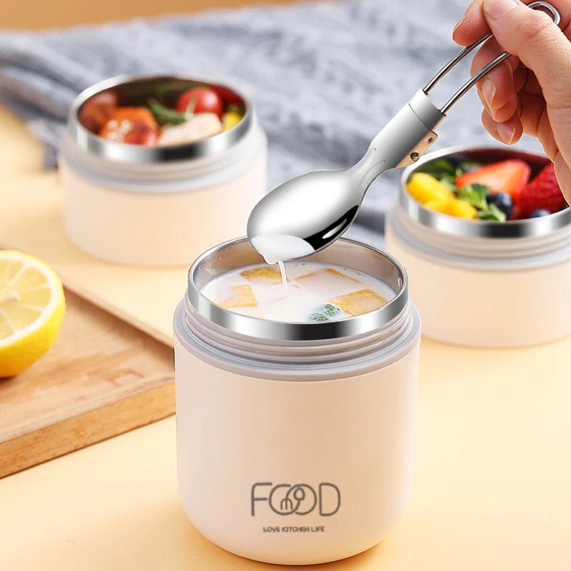 Sac à lunch isotherme en acier inoxydable, tasse à bouillie thermique, chauffe - aliments, tasse à soupe thermos, boîte à lunch pour enfants, école, extérieur, 680ml - Cuisine élégante