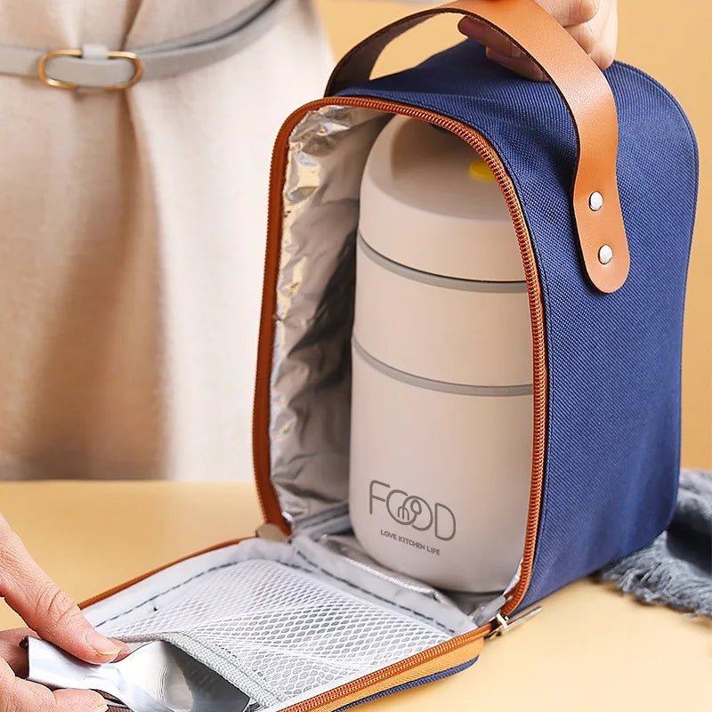 Sac à lunch isotherme en acier inoxydable, tasse à bouillie thermique, chauffe - aliments, tasse à soupe thermos, boîte à lunch pour enfants, école, extérieur, 680ml - Cuisine élégante