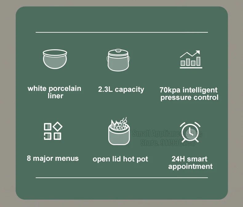SUPOR-Autocuiseur électrique domestique, cuiseur à riz multifonctionnel, appareil de cuisine, marmite intelligente automatique, 220V, 2,3 L - Cuisine élégante