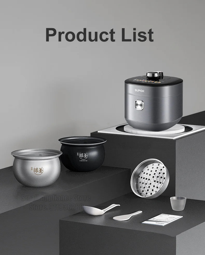SUPOR - Autocuiseur électrique intelligent à double revêtement, cuiseur à riz multifonction, appareils de cuisine, 112kPa, IH, 220V - Cuisine élégante