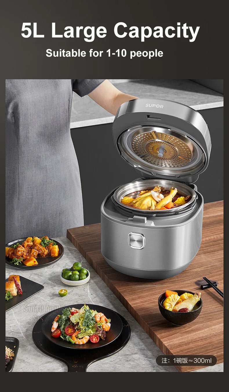 SUPOR-Autocuiseur électrique intelligent à double revêtement, cuiseur à riz multifonction, appareils de cuisine, 112kPa, IH, 220V - Cuisine élégante