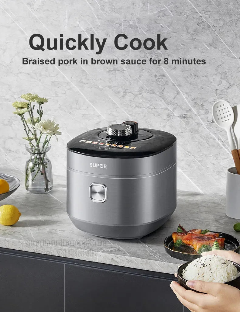 SUPOR IH-Autocuiseur électrique 5L, pour touristes, appareil de cuisine intelligent, fonction écran, menu - Cuisine élégante