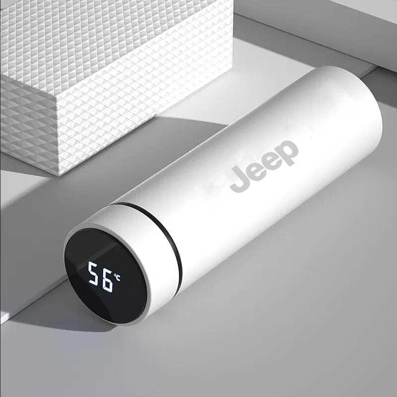 Tasse isolante intelligente avec affichage de la température, 500ml, pour Jeep Cherokee XJ SRT Renegade boussole Wrangler Patriot Trail Hawk - Cuisine élégante