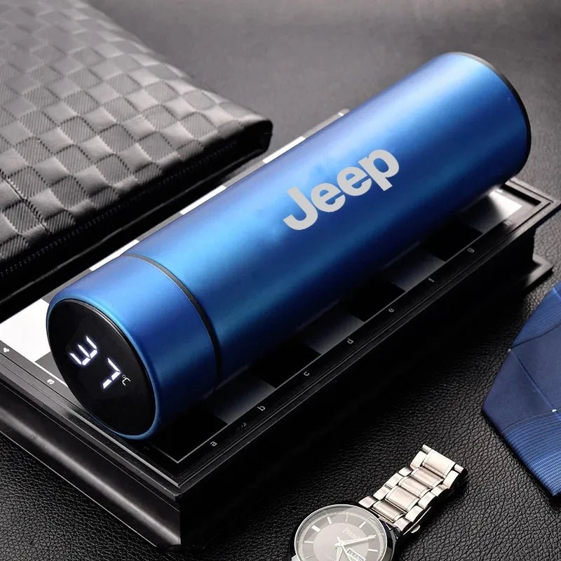 Tasse isolante intelligente avec affichage de la température, 500ml, pour Jeep Cherokee XJ SRT Renegade boussole Wrangler Patriot Trail Hawk - Cuisine élégante