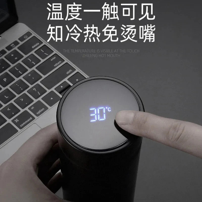 Tasse isolante intelligente avec affichage de la température, 500ml, pour Jeep Cherokee XJ SRT Renegade boussole Wrangler Patriot Trail Hawk - Cuisine élégante